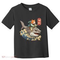 Japanese Samurai Cat Shark Ninja Cat Tattoo Kitten Toddler T-Shirt thumb 0