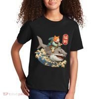 Japanese Samurai Cat Shark Ninja Cat Tattoo Kitten Kids T-Shirt thumb 2