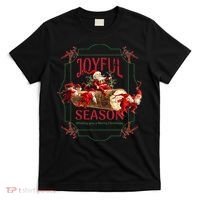 Joyful Season Christmas Season Santa And Elves T-Shirt thumb 0