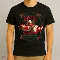 Joyful Season Christmas Season Santa And Elves T-Shirt thumb 3