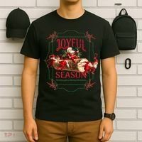 Joyful Season Christmas Season Santa And Elves T-Shirt thumb 6