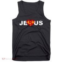 Jesus Superhero Christianity Tank Top thumb 0