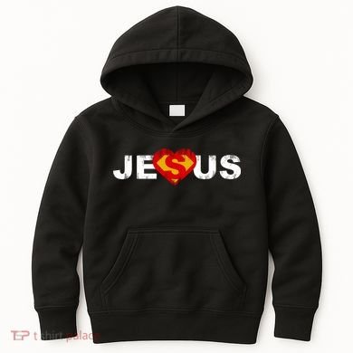 Jesus Superhero Christianity Kids Hoodie