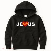 Jesus Superhero Christianity Kids Hoodie thumb 0