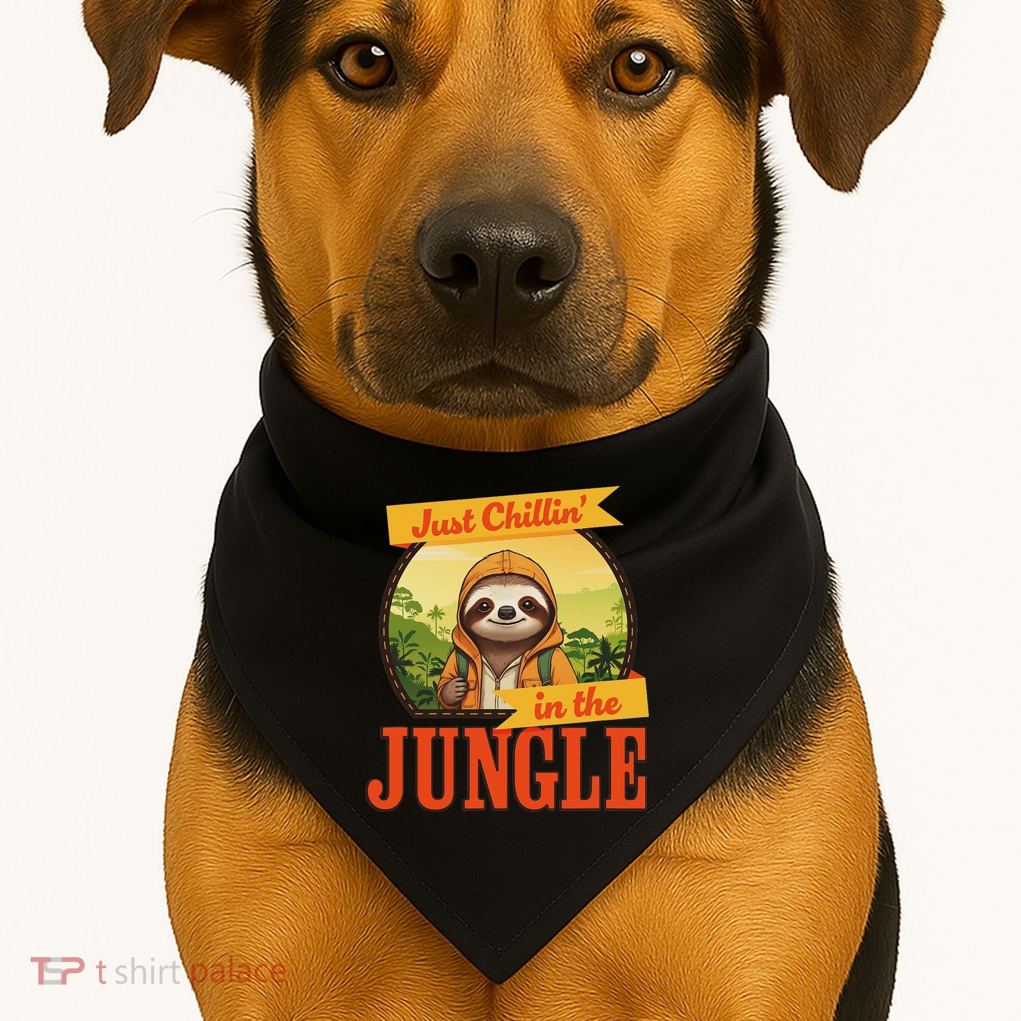 Jungle Sloth, Chilling In The Jungle Sloth USA-Made Doggie Bandana