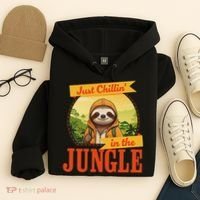 Jungle Sloth, Chilling In The Jungle Sloth Hoodie thumb 4