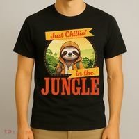 Jungle Sloth, Chilling In The Jungle Sloth T-Shirt thumb 3