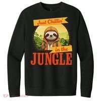 Jungle Sloth, Chilling In The Jungle Sloth V.I.T. Fleece Crew Sweatshirt thumb 0