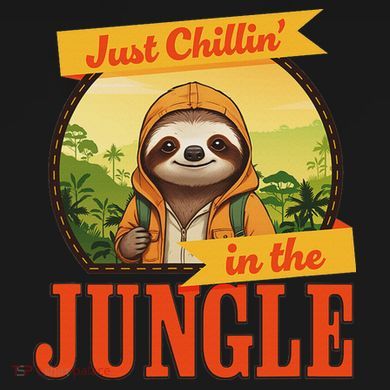 Jungle Sloth, Chilling In The Jungle Sloth Performance Fleece Hoodie