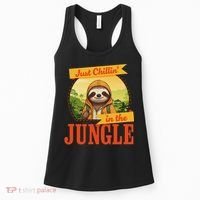 Jungle Sloth, Chilling In The Jungle Sloth Women's Tank Top thumb 0