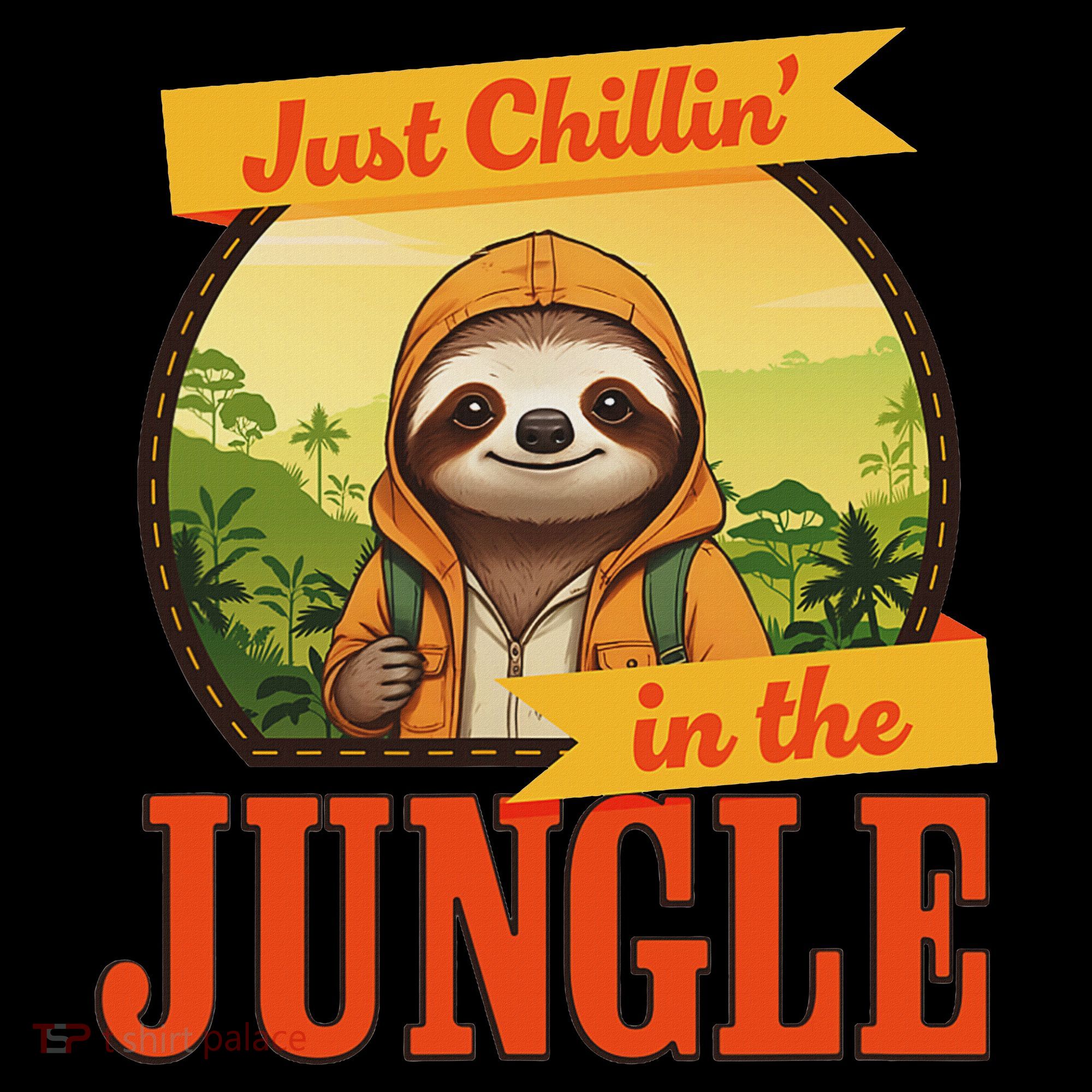 Jungle Sloth, Chilling In The Jungle Sloth Baby Bodysuit