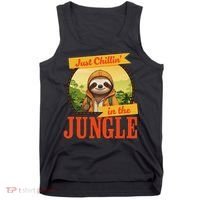 Jungle Sloth, Chilling In The Jungle Sloth Tank Top thumb 0