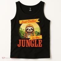 Jungle Sloth, Chilling In The Jungle Sloth Tank Top thumb 2