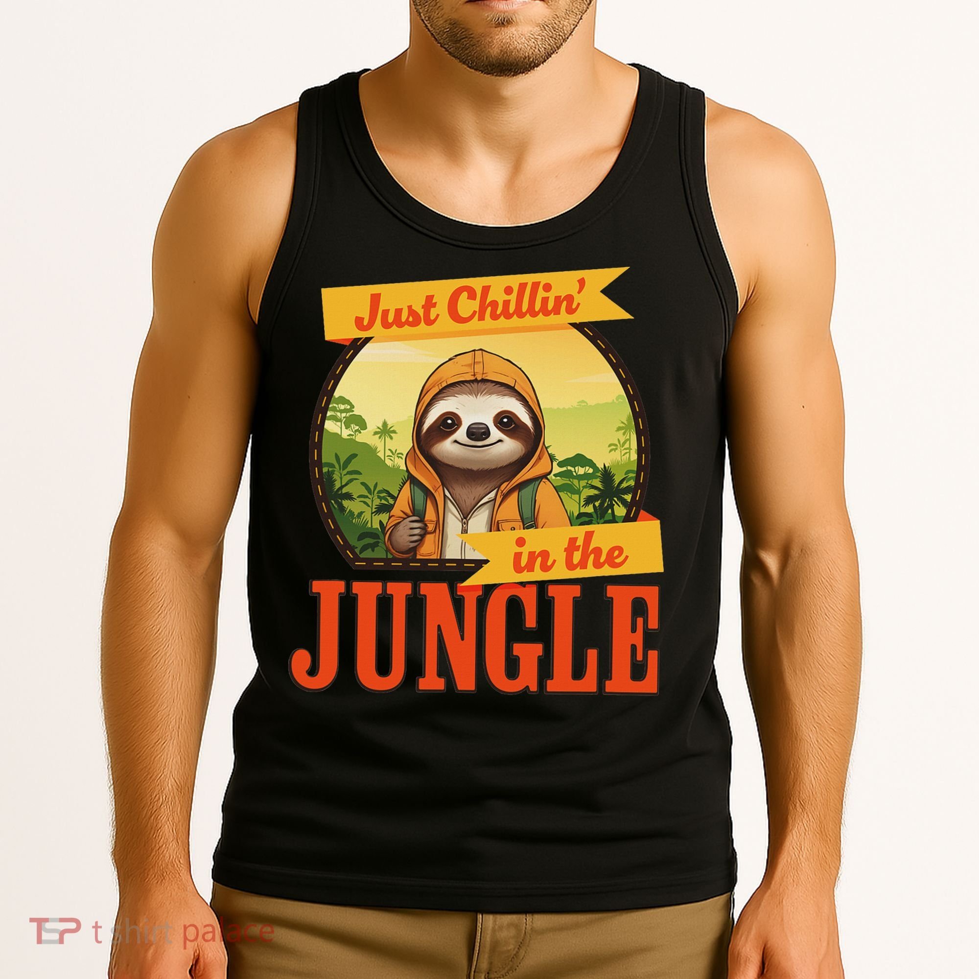 Jungle Sloth, Chilling In The Jungle Sloth Tank Top