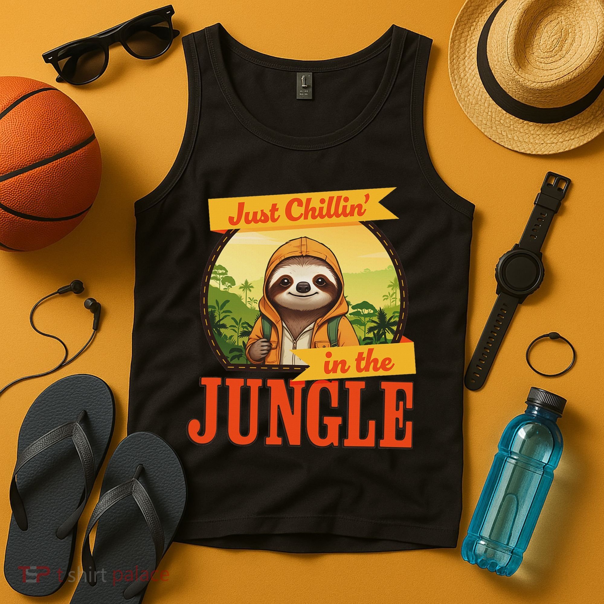 Jungle Sloth, Chilling In The Jungle Sloth Tank Top