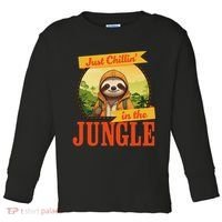 Jungle Sloth, Chilling In The Jungle Sloth Toddler Long Sleeve Shirt thumb 0