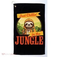 Jungle Sloth, Chilling In The Jungle Sloth Golf Towel thumb 0