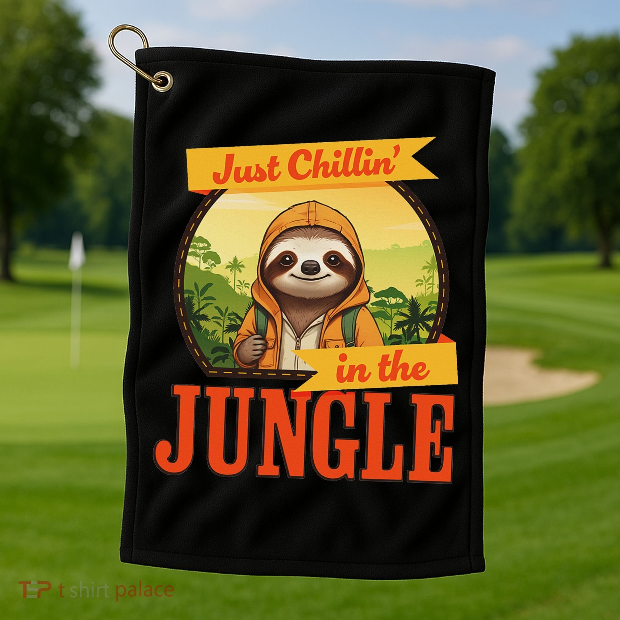 Jungle Sloth, Chilling In The Jungle Sloth Golf Towel