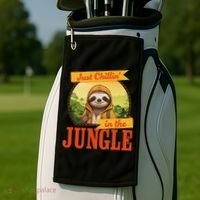 Jungle Sloth, Chilling In The Jungle Sloth Golf Towel thumb 2