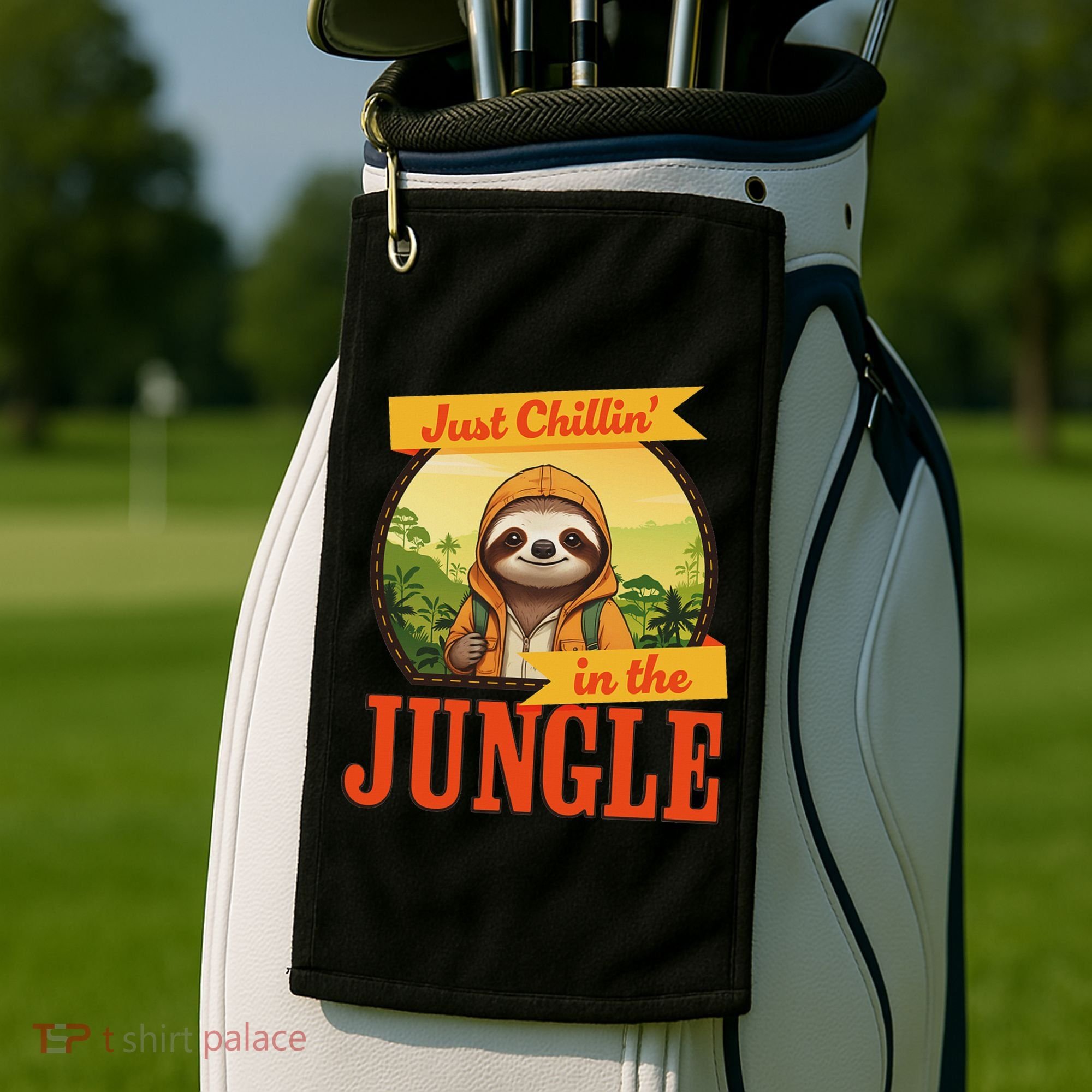 Jungle Sloth, Chilling In The Jungle Sloth Golf Towel