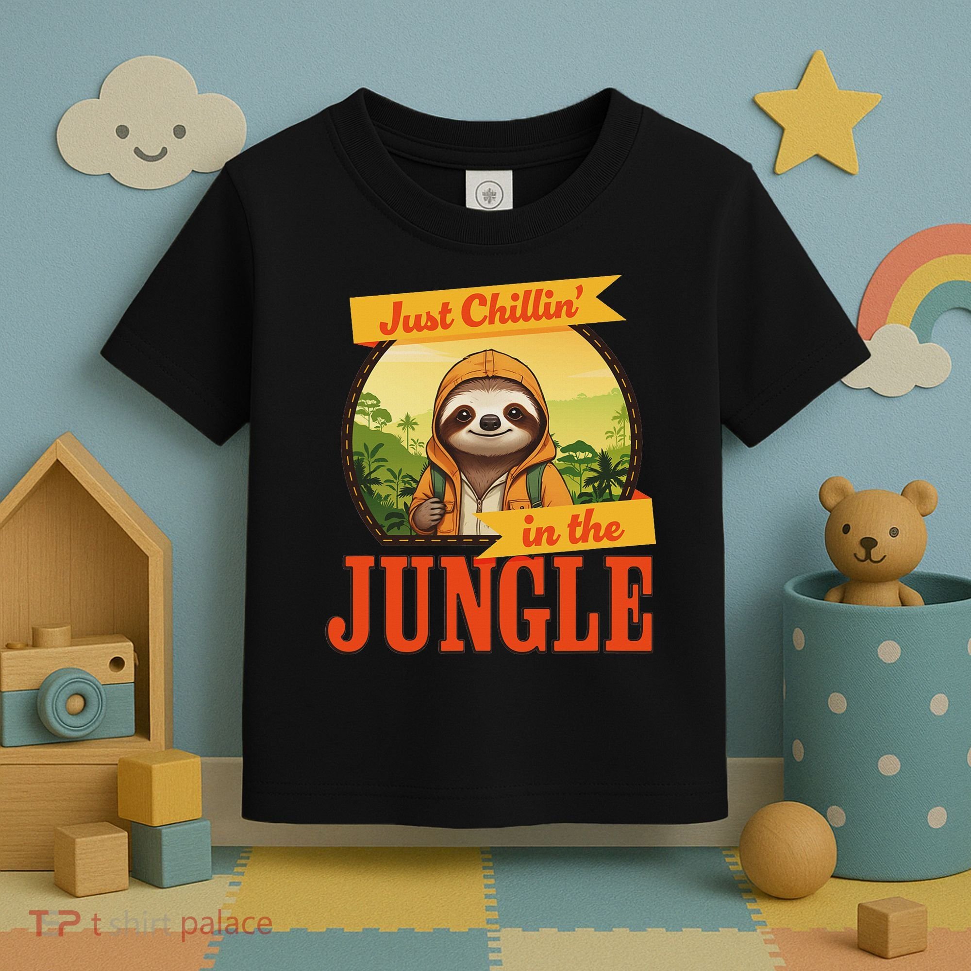 Jungle Sloth, Chilling In The Jungle Sloth Toddler T-Shirt