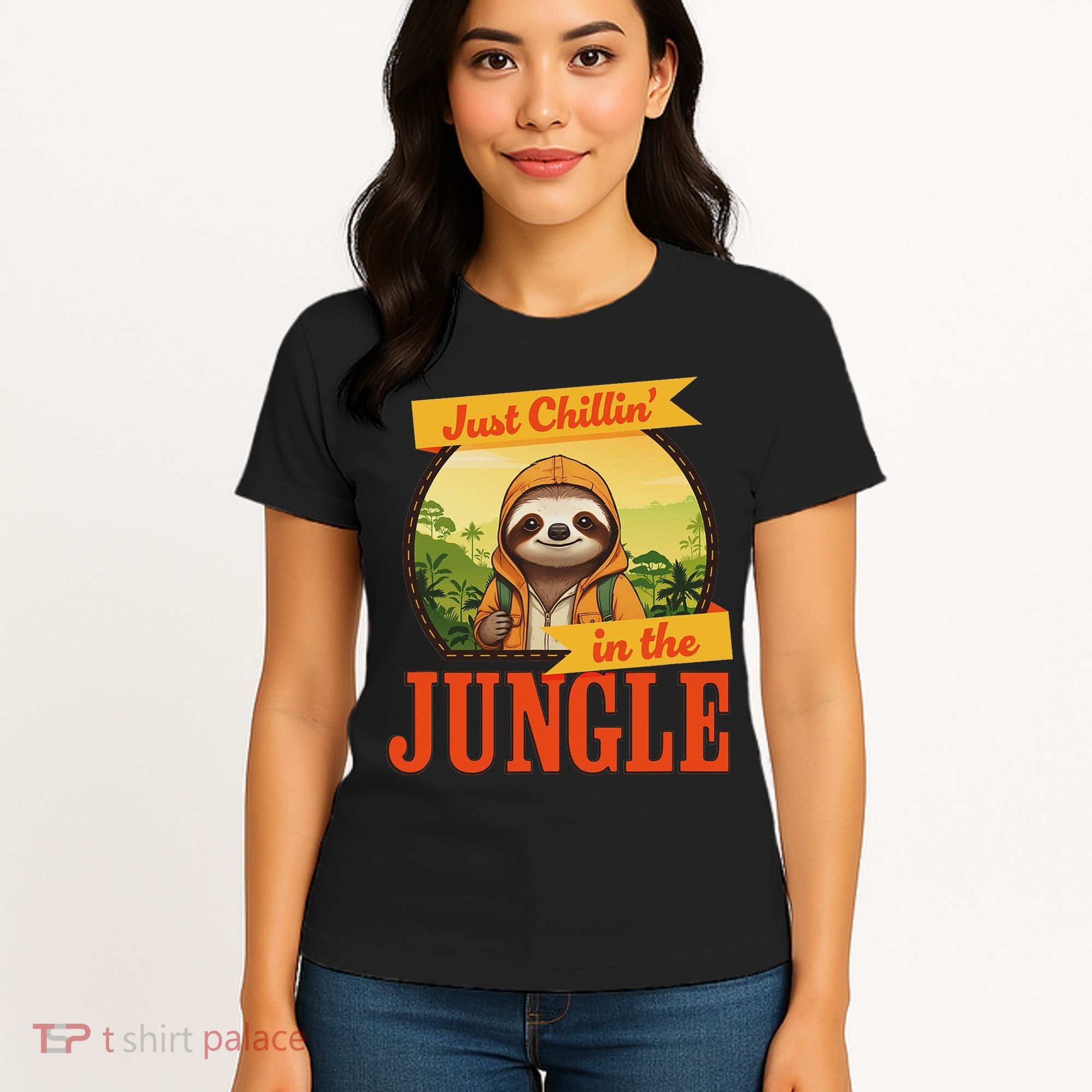Jungle Sloth, Chilling In The Jungle Sloth Women's T-Shirt