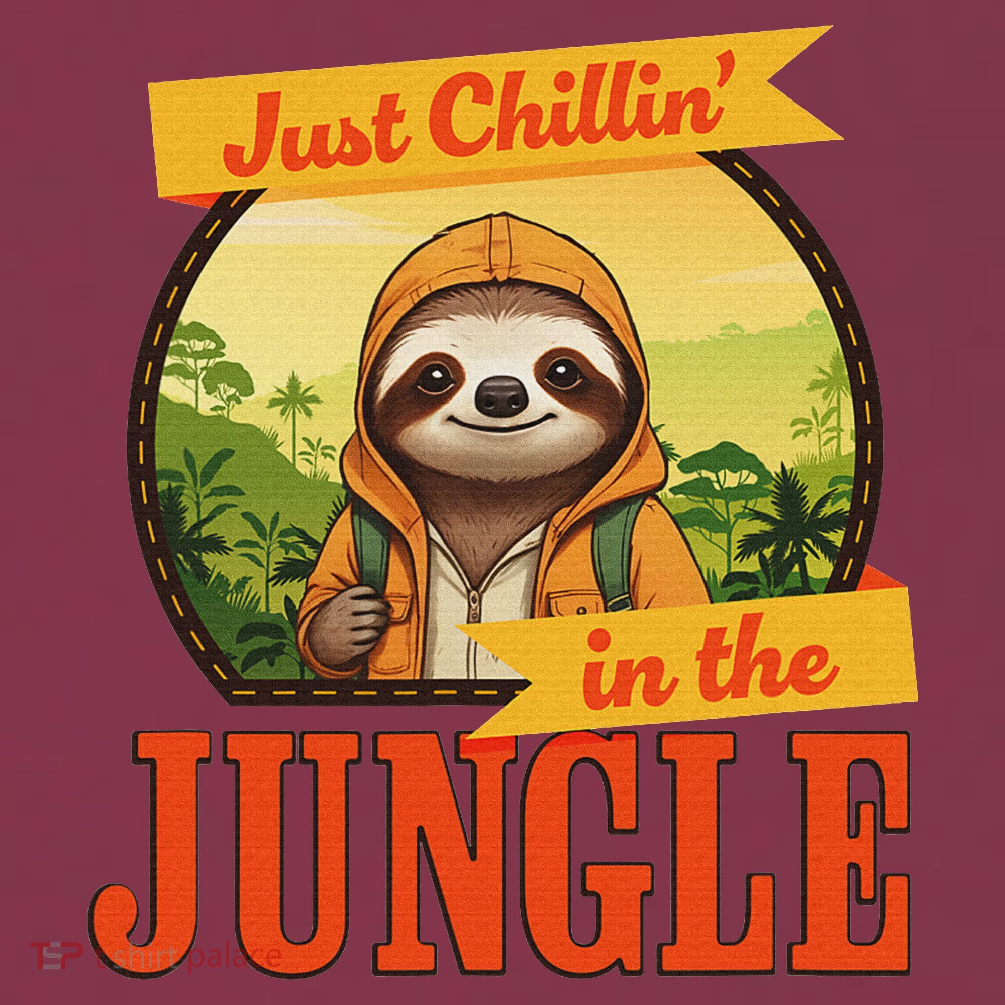 Jungle Sloth, Chilling In The Jungle Sloth 16oz Travel Tumbler
