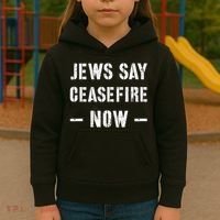 JEWS SAY CEASEFIRE NOW!  Kids Hoodie thumb 3