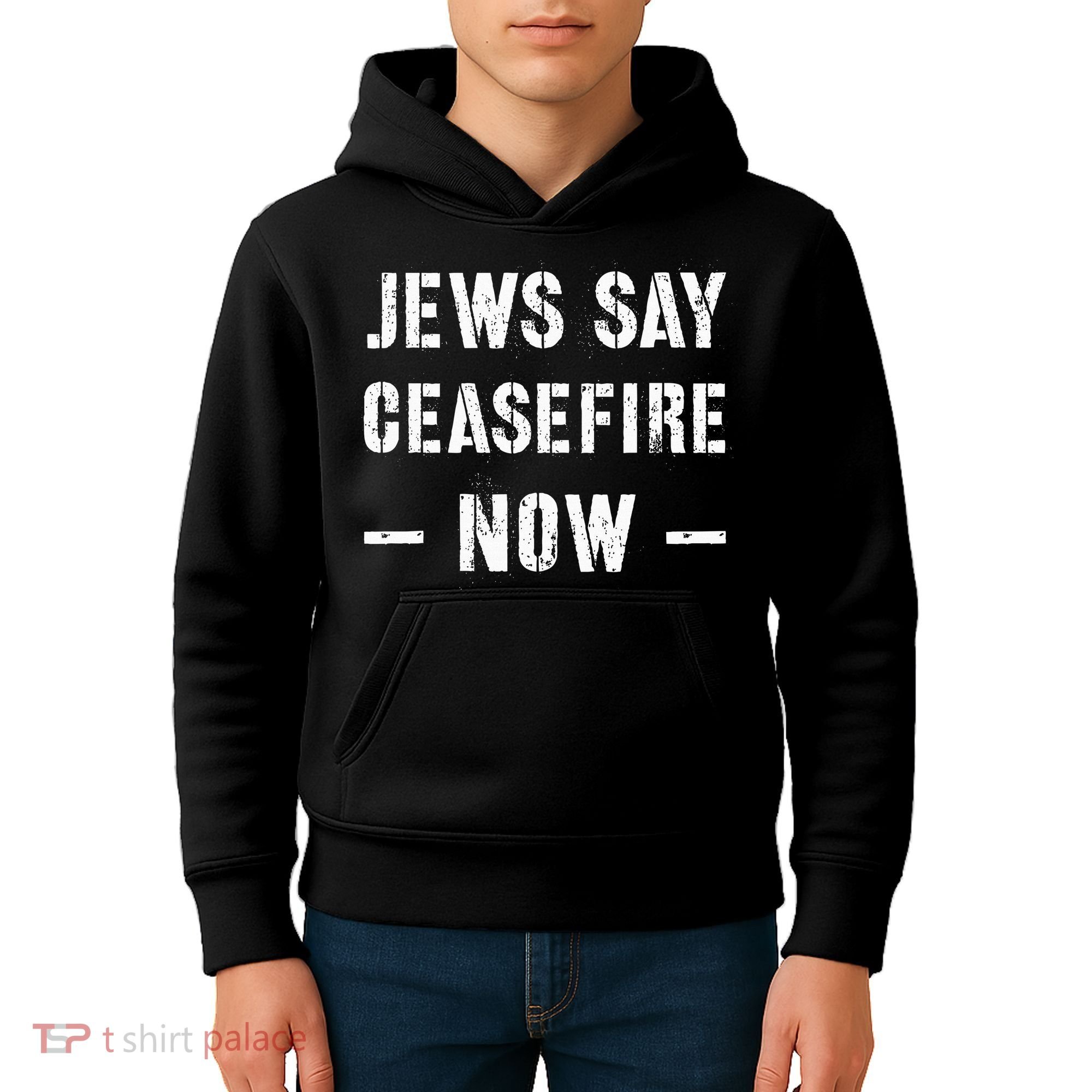 JEWS SAY CEASEFIRE NOW!  Kids Hoodie