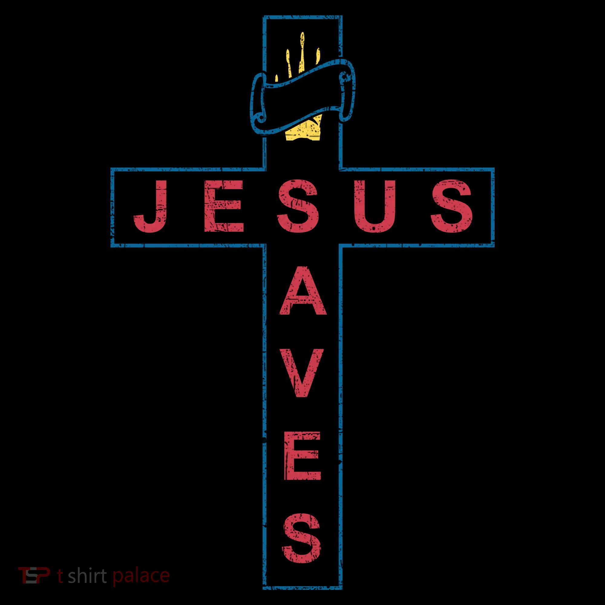 Jesus Saves Christian Slogan Cross Coffee Mug