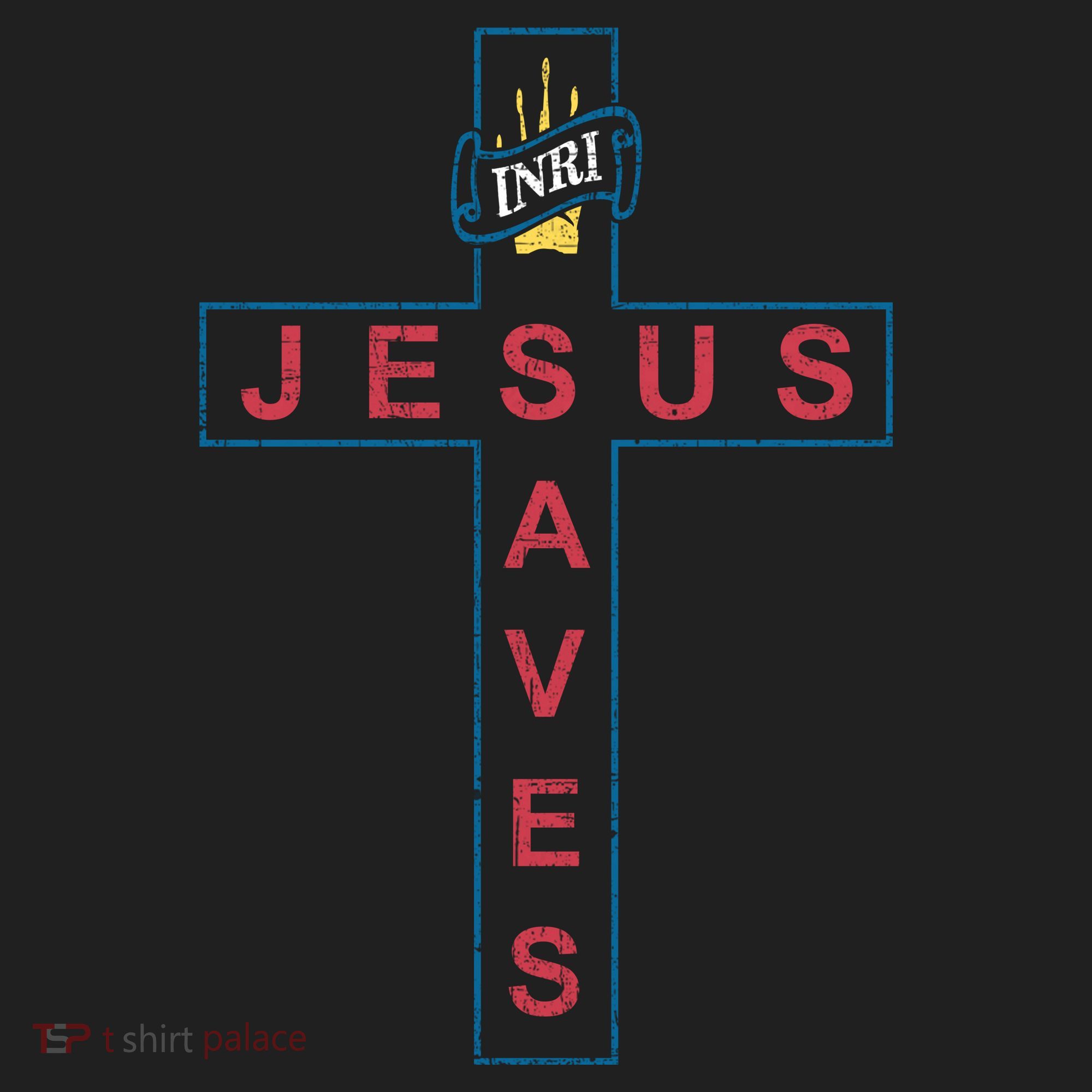 Jesus Saves Christian Slogan Cross Beanie