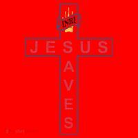 Jesus Saves Christian Slogan Cross Santa Hat thumb 1