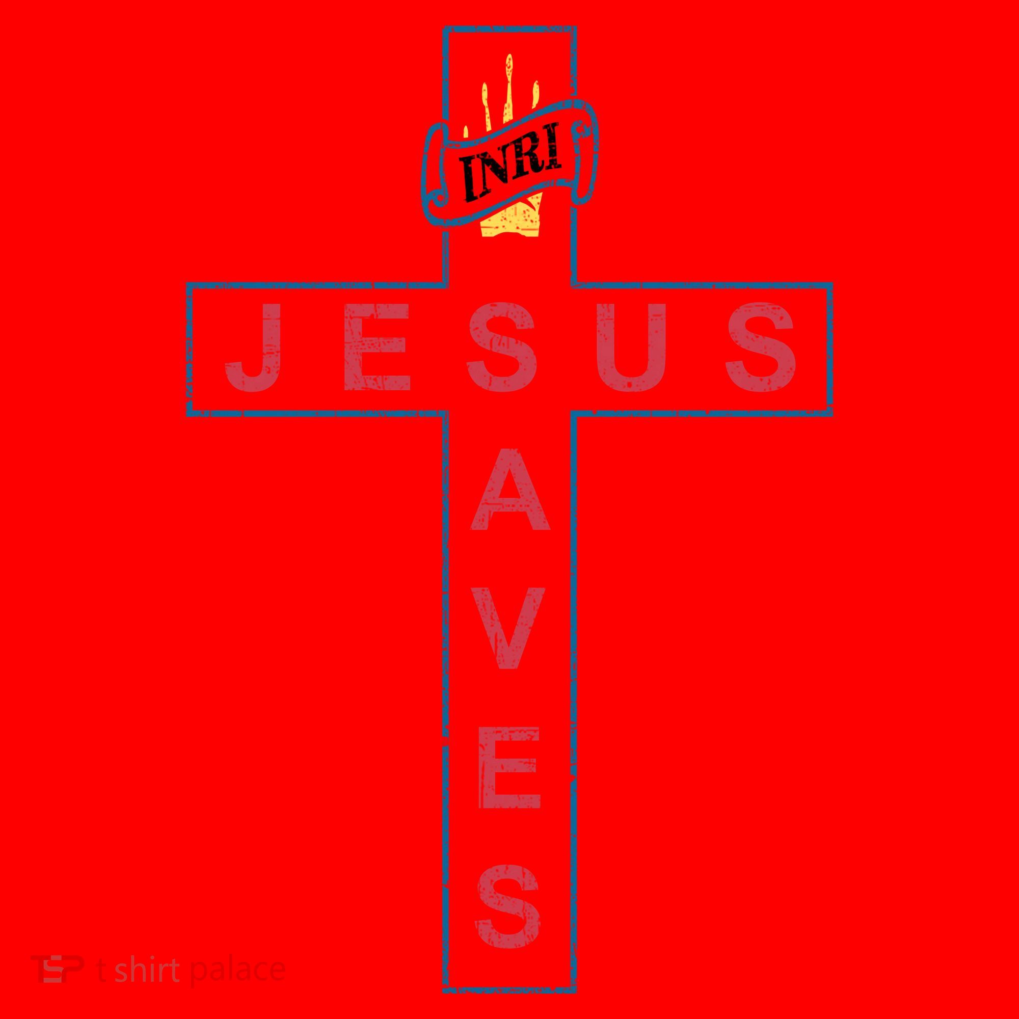 Jesus Saves Christian Slogan Cross Santa Hat