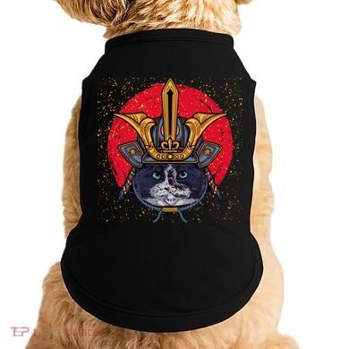Japanese Samurai Cat Vintage Doggie Tank