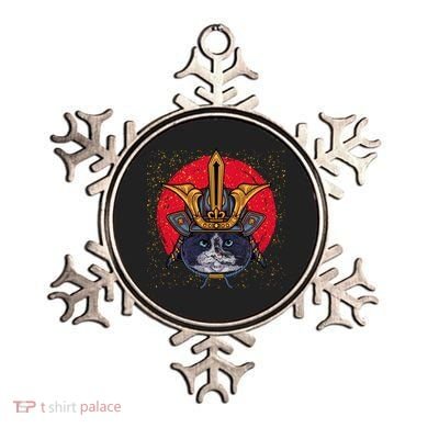 Japanese Samurai Cat Vintage Ornament
