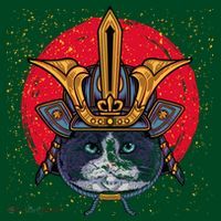Japanese Samurai Cat Vintage T-Shirt thumb 7