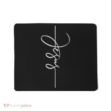 Jesus Signature Cross Script Christ Easter Mousepad