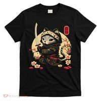 Japanese Samurai Cat Tattoo, Kawaii Ninja Cat T-Shirt thumb 0
