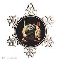 Japanese Samurai Cat Tattoo, Kawaii Ninja Cat Ornament thumb 0