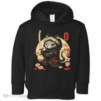 Japanese Samurai Cat Tattoo, Kawaii Ninja Cat Toddler Hoodie thumb 0