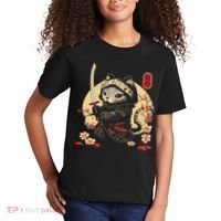 Japanese Samurai Cat Tattoo, Kawaii Ninja Cat Kids T-Shirt thumb 2