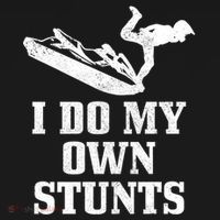 Jet Ski Do My Own Stunts Funny Jet Skiing Gift Ornament thumb 1