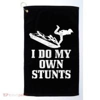 Jet Ski Do My Own Stunts Funny Jet Skiing Gift Golf Towel thumb 0