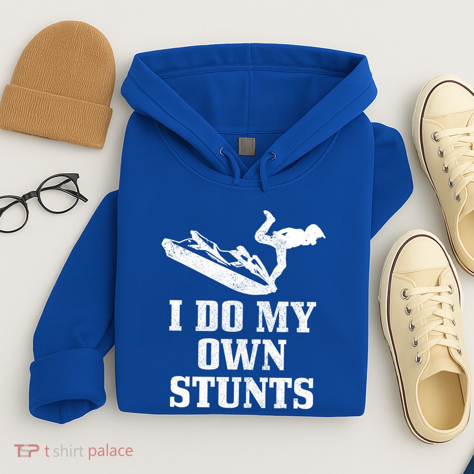Jet Ski Do My Own Stunts Funny Jet Skiing Gift Hoodie