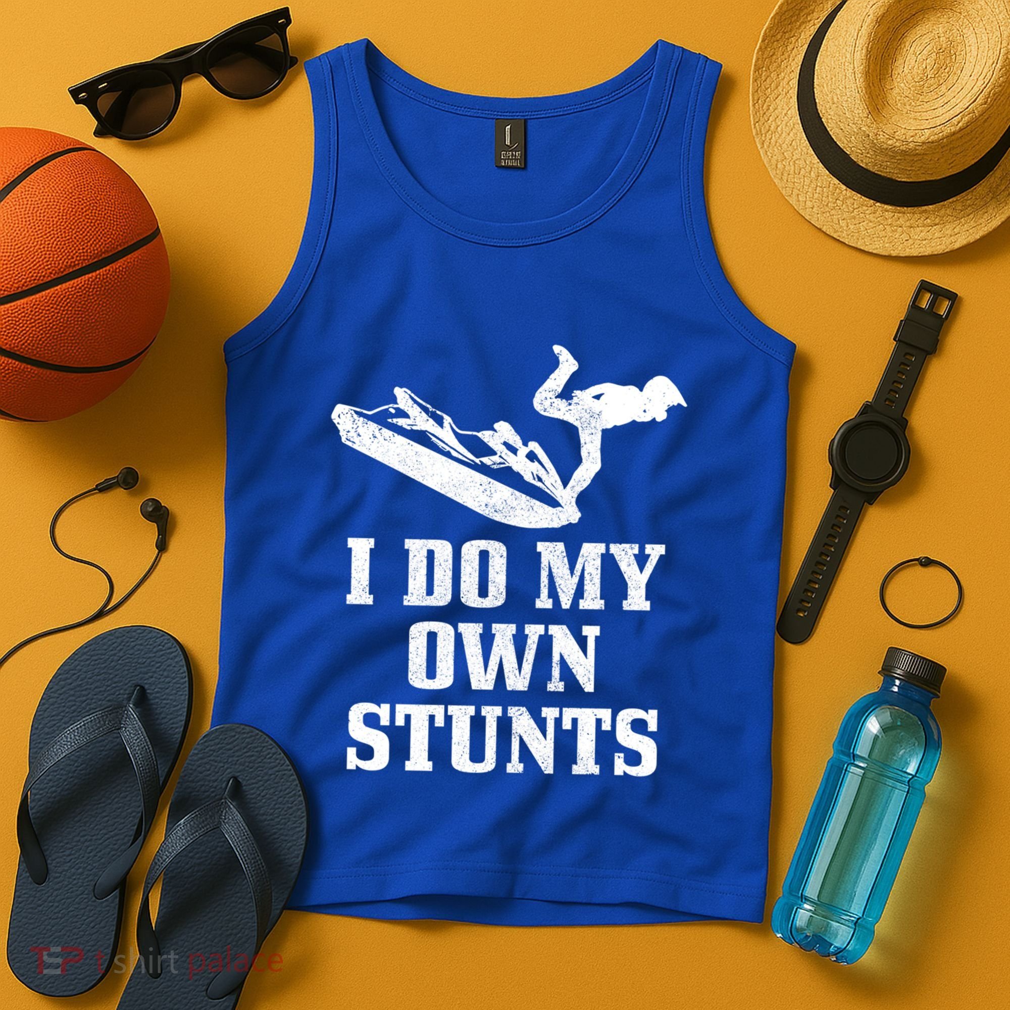 Jet Ski Do My Own Stunts Funny Jet Skiing Gift Tank Top