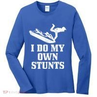 Jet Ski Do My Own Stunts Funny Jet Skiing Gift Women's Long Sleeve Shirt thumb 0