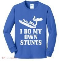 Jet Ski Do My Own Stunts Funny Jet Skiing Gift Kids Long Sleeve Shirt thumb 0