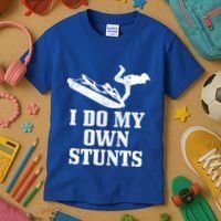 Jet Ski Do My Own Stunts Funny Jet Skiing Gift Kids T-Shirt thumb 3