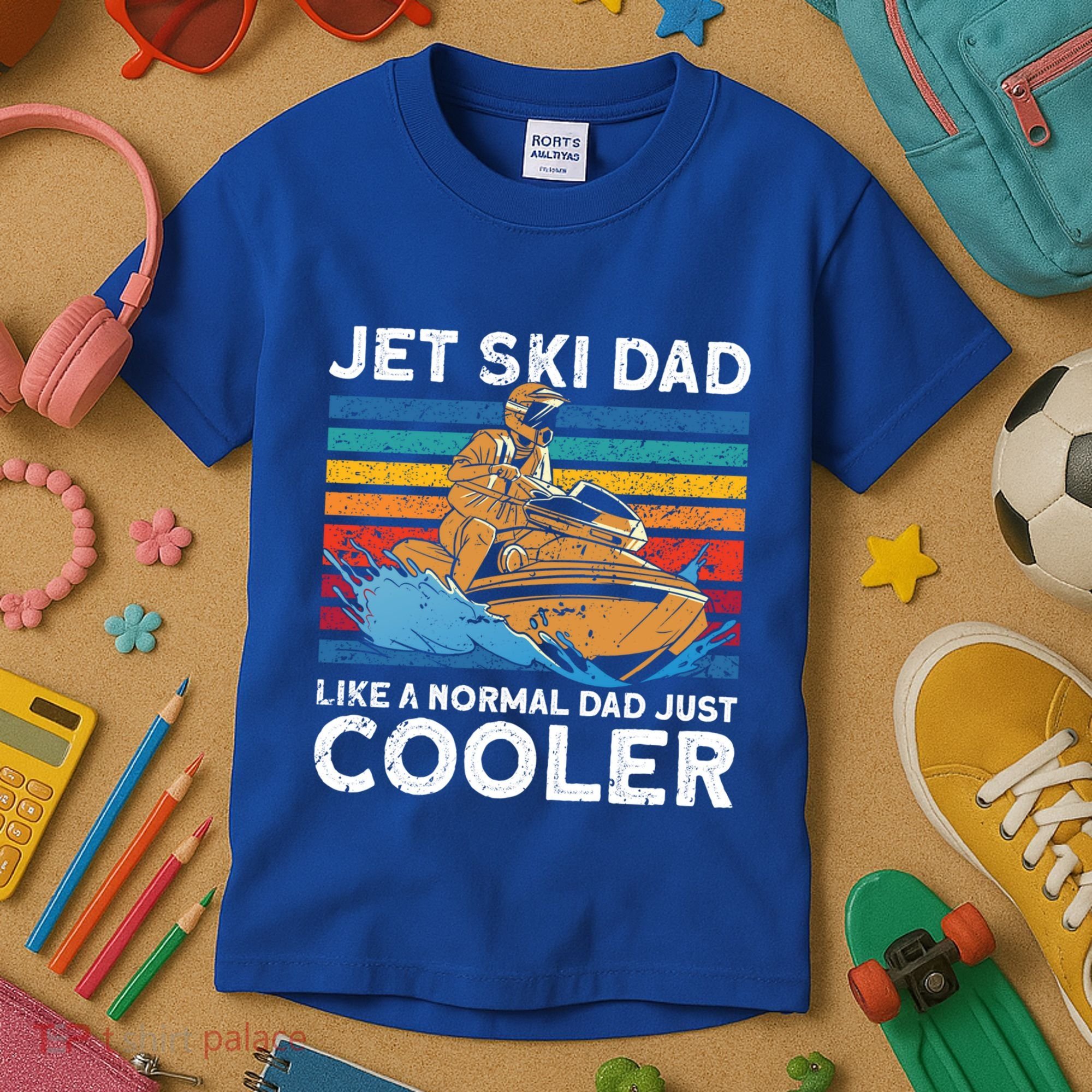 Jet Skiing Dad Like A Normal Dad Just Cooler Jet Ski Funny Gift Kids T-Shirt