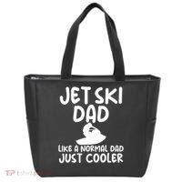 Jet Ski Dad Like A Normal Dad Just Coolder Funny Tote Bag thumb 0